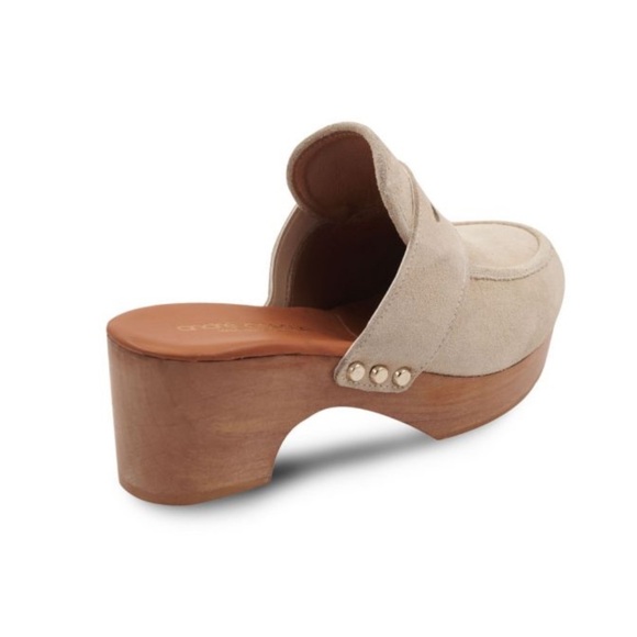 NEW André Assous Soraya Suede Clog Loafer Mule Ivory Size 10 - Picture 4 of 11